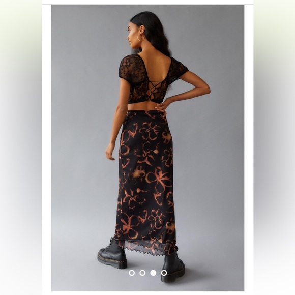 UO Wave Maxi Mesh Skirt - Picture 2 of 5